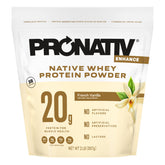 Poudre Pronativ whey native vanille francaise, idéal pour boissons protéinées quotidiennes