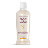 ProT Gold Shot protéine collagène liquide, bouteille orange crème, apport rapide et pratique