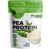 Poudre de pois isolat dans un sac refermable, pratique et frais.