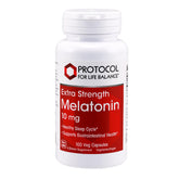 PROTOCOL FOR LIFE BALANCE Mélatonine 10 mg — vue bouteille, utile pour le sommeil.