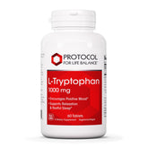 PROTOCOL FOR LIFE BALANCE L-Tryptophane 1000 mg, boîte 60 tablettes, soutien potentiel au sommeil.