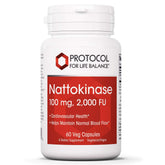 PROTOCOL FOR LIFE BALANCE Nattokinase en bouteille, soutien potentiel à la circulation.