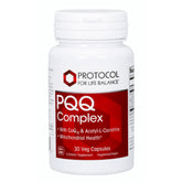PROTOCOL FOR LIFE BALANCE PQQ Complex - capsules sur fond blanc, énergie potentielle au quotidien.