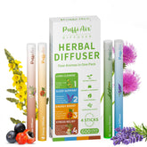 PUFFIAIR ensemble de 4 stylos diffuseurs d'arômes pour un usage quotidien.
