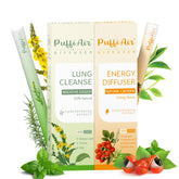 PUFFIAIR Focus Energy Duo, stylo-diffuseur en main, pratique pour la concentration rapide.