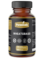 Puranicals Wheatgrass Premium : bouteille pratique de 320 gélules pour soutenir l'énergie quotidienne.