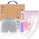 PurComfy kit postpartum ensemble: tout ce qu'il faut pour le retour à domicile, pratique et organisé.