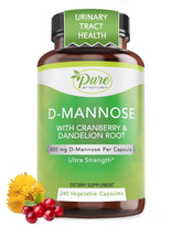 Pure By Nature – capsule d-mannose avec canneberge et pissenlit, prise quotidienne facile.