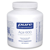 Pure Encapsulations Acai 600 – bouteille pratique pour la posologie quotidienne.