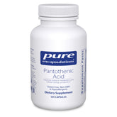 Pure Encapsulations Acide pantothénique – Bouteille montrée pour énergie cellulaire et pureté.