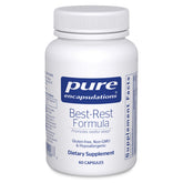 Pure Encapsulations Best-Rest: bouteille montrée, soutien potentiel au sommeil sain.