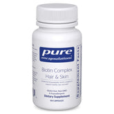 Flacon Pure Encapsulations Biotin Complex – pratique pour la routine cheveux et peau.