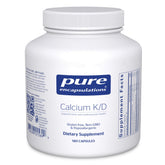 Pure Encapsulations Calcium K/D : bouteille de gélules pour le soutien osseux potentiel