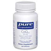 Pure Encapsulations CoQ10 30 mg — boîte de 120 gélules, énergie potentielle.