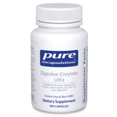 Pure Encapsulations Digestives Ultra, bouteille prête à l’emploi, soutien potentiel à la digestion des protéines.