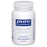 Pure Encapsulations Extrait Coriolus en bouteille, soutien potentiel à la fonction immunitaire au quotidien.