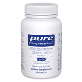 Pure Encapsulations: bouteille de gélules glucosamine-chondroitine-MSM pour le soutien des articulations.