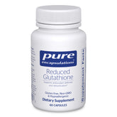 Pure Encapsulations Glutathion Réduit — détail de la bouteille et qualité garantie.