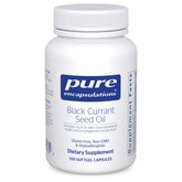 Pure Encapsulations huile cassis, bouteille et gélules molles soutenant le confort articulaire potentiel.