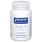 Pure Encapsulations huile de bourrache bouteille versement pour dosage précis