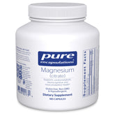Pure Encapsulations Magnesium (Citrate) — bouteille montrant un complément pour le sommeil et l'énergie.
