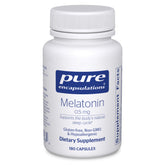Pure Encapsulations Mélatonine 0,5 mg – bouteille et capsules, soutien possible au sommeil.
