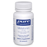 Pure Encapsulations Mélatonine 20 mg – bouteille visible, prise quotidienne pratique.