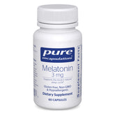 Pure Encapsulations Mélatonine 3 mg - bouteille prête pour un sommeil naturel.