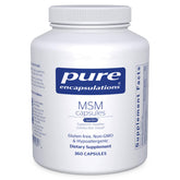 Pure Encapsulations MSM Capsules: bouteille montrant le conditionnement pratique pour votre routine