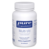 Pure Encapsulations Multi T/D, bouteille visible, soutien du bien-être quotidien.
