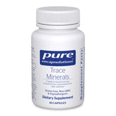 Pure Encapsulations Trace Minerals: bouteille visible, soutien potentiel du métabolisme quotidien.
