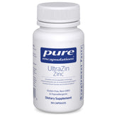 Pure Encapsulations UltraZin Zinc, bouteille de 90 capsules, pratique au quotidien.