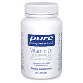 Pure Encapsulations Vitamine D3 - bouteille, soutien potentiel des os et immunité