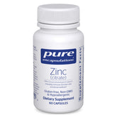 Pure Encapsulations Zinc citrate capsules, soutien potentiel au métabolisme et à la fonction immunitaire