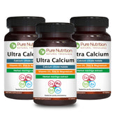 Pure Nutrition Natural Treasures Calcium Ultra en bouteille, soutien potentiel des os