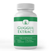 Bouteille PURE ORIGINAL INGREDIENTS Guggul Extract, capsules prêtes à l’emploi pour usage quotidien.