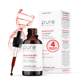 Pure Therapro Rx BioActive B12 goutte sublinguale, soutien potentiel énergie et concentration.