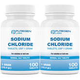 Comprimés chlorure de sodium 1 g Puregen Labs pour hydratation rapide