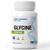 Puregen Labs Glycine 1000 mg: capsules végétariennes pour un repos potentiel.