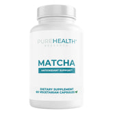 Capsules PUREHEALTH RESEARCH Matcha dans une bouteille pratique.