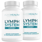 PUREHEALTH RESEARCH Système lymphatique – bouteille démontrant le complément pour drainage et équilibre.