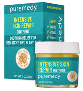 Puremedy Pommade dans son pot, apaise irritations et peau sèche.