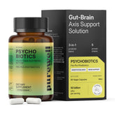 PUREWELL SCIENCES Psychobiotics, bouteille-probiotiques, soutien digestif potentiel.