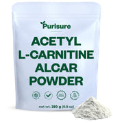 Purisure Acétyl L-Carnitine Poudre 250 g: énergie durable et clarté mentale.