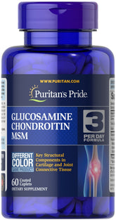 Puritan's Pride glucosamine-chondroïtine-msm, articulation équilibre et mobilité quotidienne.