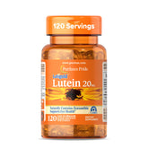 Puritan's Pride Lutigold Lutein - bouteille claire, soutien visuel quotidien.