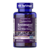 Puritan's Pride Resveratrol Youth Guard, bouteille de gélules molles, défense antioxydante potentielle.