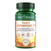 Purity Products Advanced D, bouteille D3, soutien potentiel à l'énergie et à la santé osseuse.