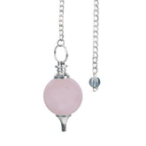 Pyor pendentif boule quartz rose, calme et énergie positive au quotidien.