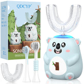 Brosse QDCYP pour enfant forme U 360° assure un brossage complet